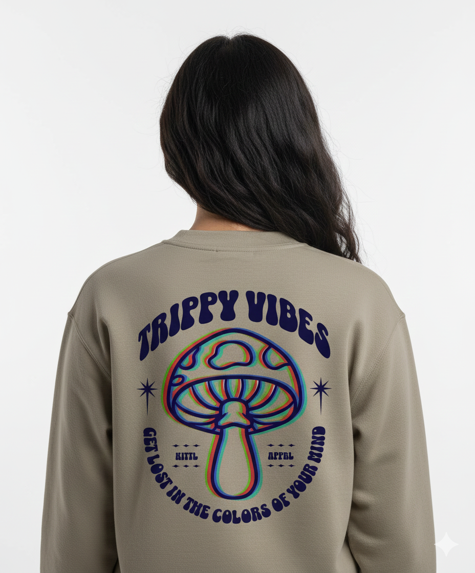 Trippy Vibe – Get Lost in the Colors of Your Mind Graphic Sweatshirt