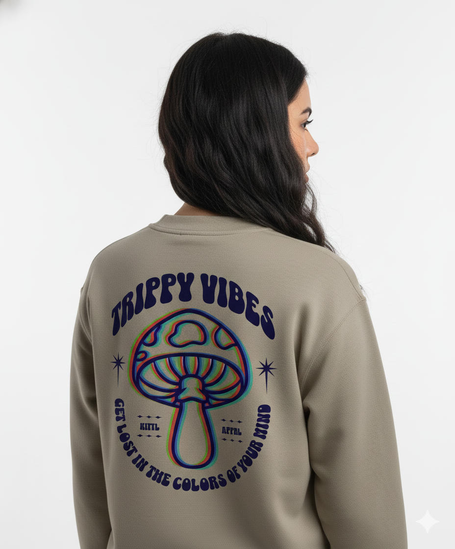 Trippy Vibe – Get Lost in the Colors of Your Mind Graphic Sweatshirt