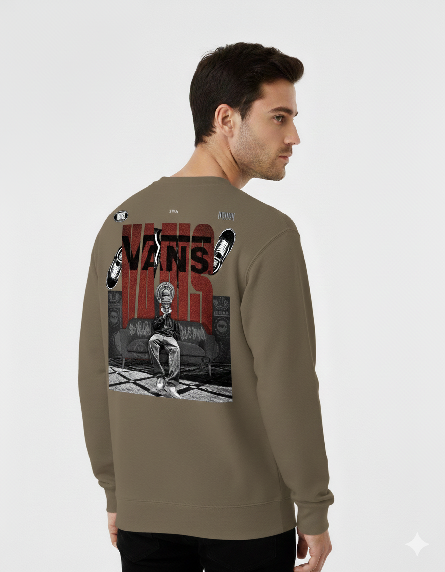 Vans Beige Sweatshirt – Men’s Streetwear Classic