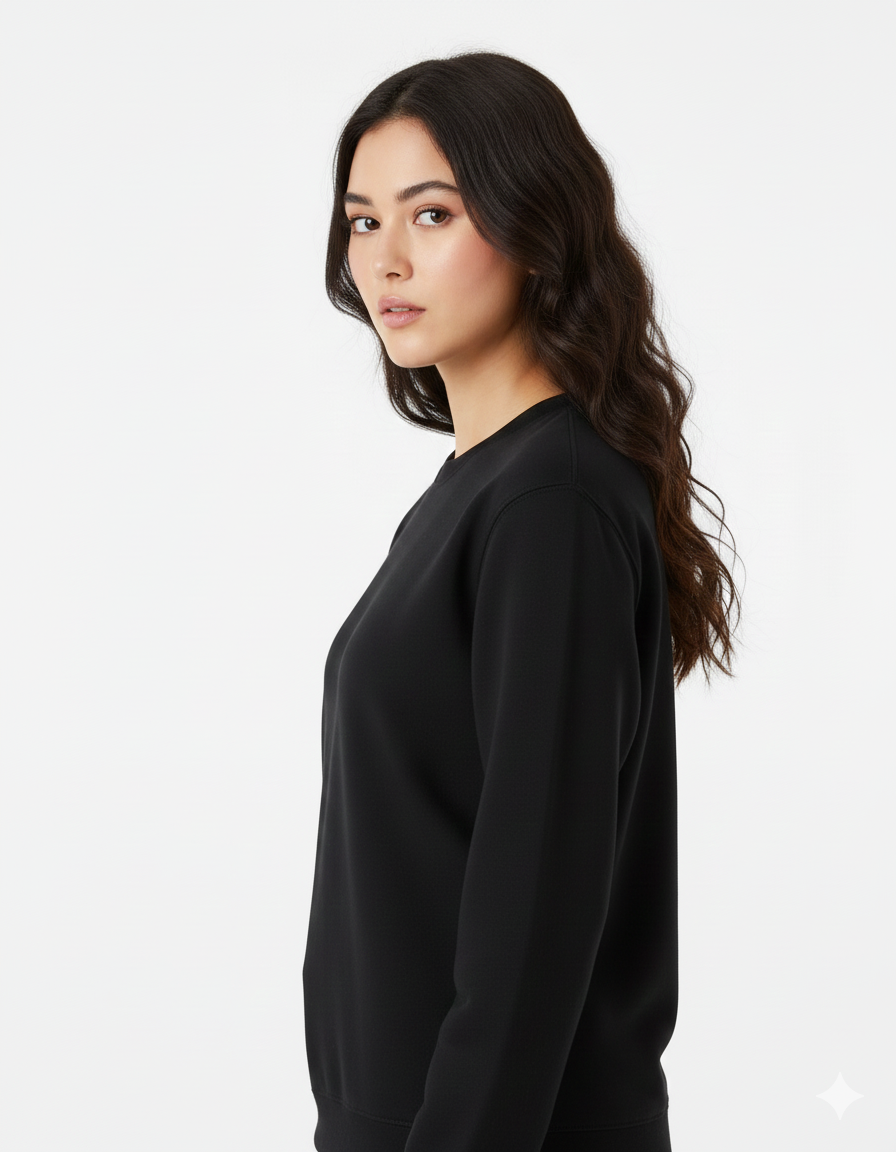 Black Urdu Text Sweatshirt – Streetwear for Girls & Women