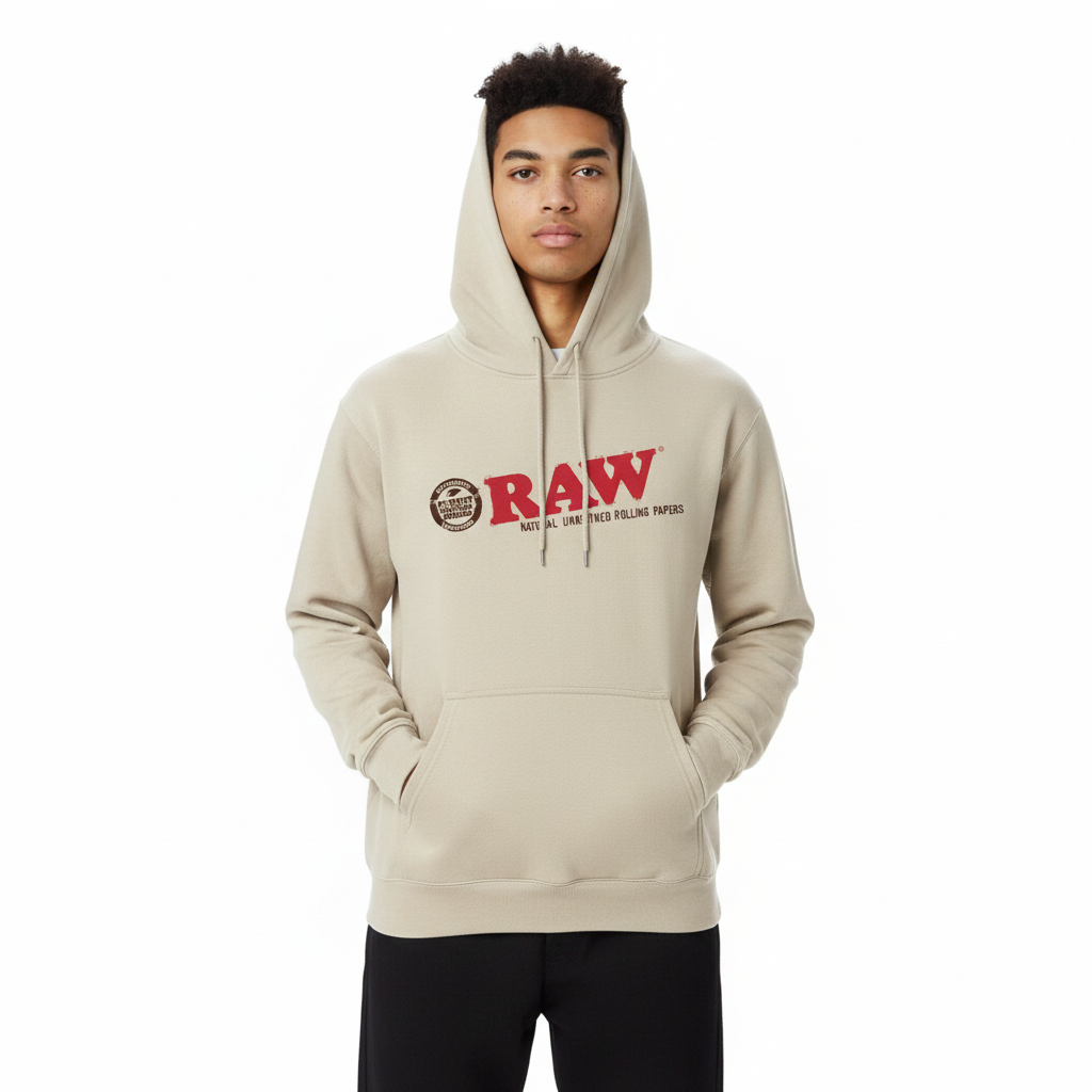 RAW Lifestyle Heavyweight Hoodie - Sand Tan - Premium Streetwear Essential