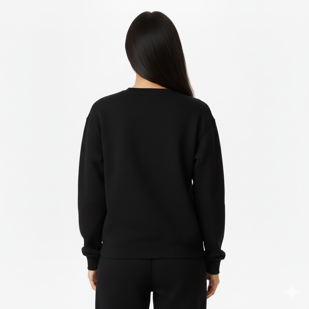 Urdu Warning Graphic Sweatshirt – Premium Black Fleece