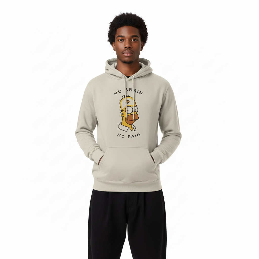 No Brain No Pain Hoodie – Premium Winter Fleece